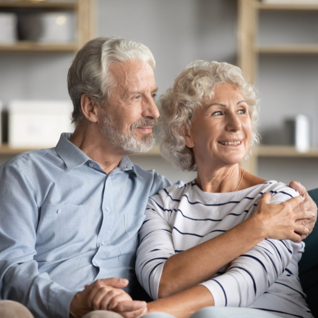 happy old couple