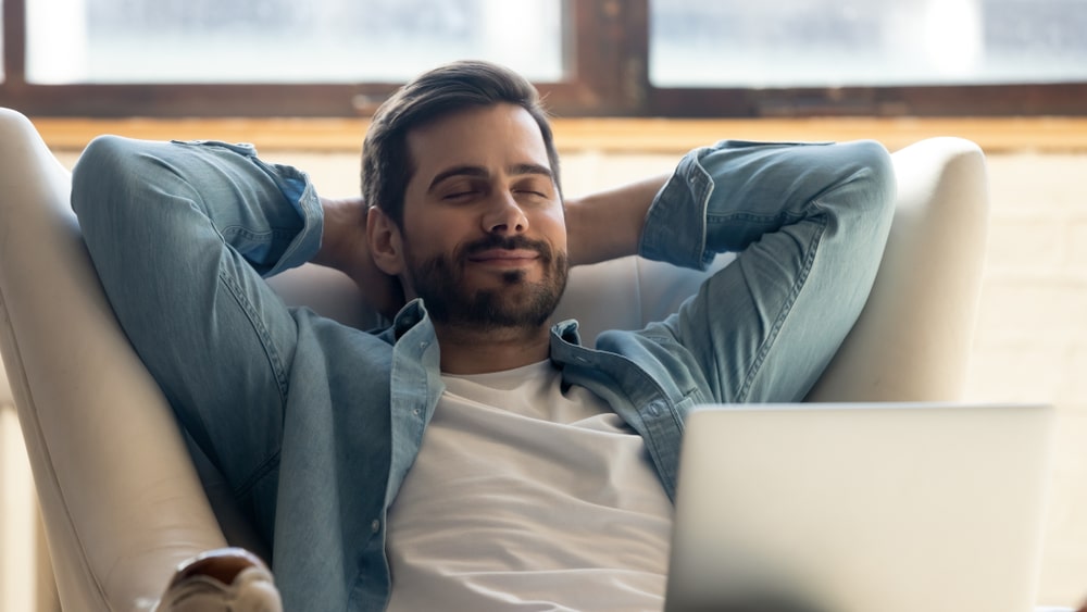 relaxing man